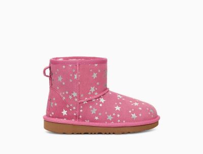UGG Classic Mini II Stars Boots for Big Kids - Wild/Pink India